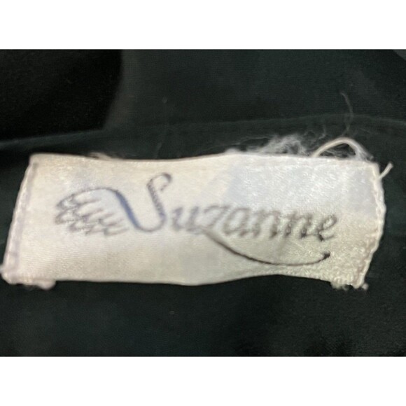 Vintage Suzanne Black Women's Size Small Flowy Long Maxi Skirt Button Closure - Picture 4 of 4